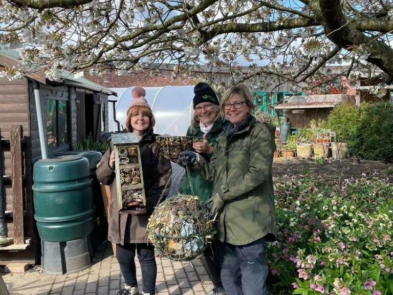 Gardens volunteers at Ryton Gardens.